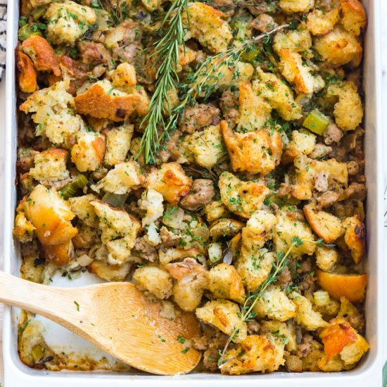 Easy Sourdough Stuffing Recipe