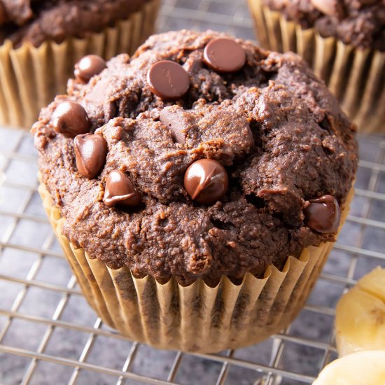 Healthy Banana Chocolate Muffins