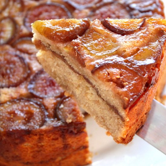 Upside Down Fresh Fig Coffee Cake