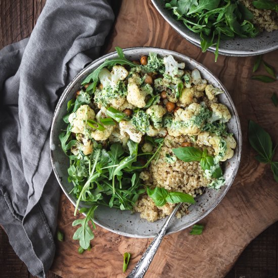 Roasted Cauliflower Quinoa Bowls