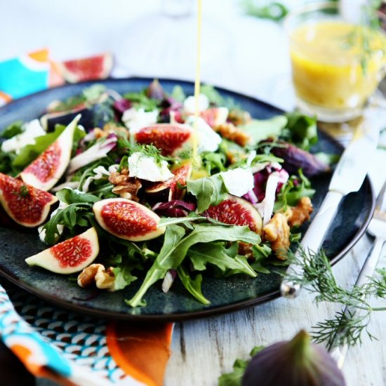 Radicchio Arugula Salad with Figs