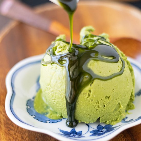 Vegan Green Tea Ice Cream (Healthy)