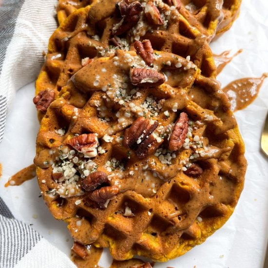 Healthy Pumpkin Waffles