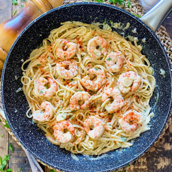 Creamy Shrimp Linguine