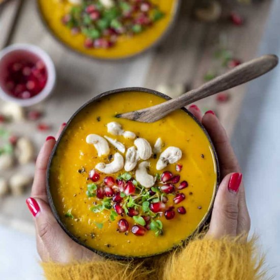 ROASTED PUMPKIN AND CARROT SOUP