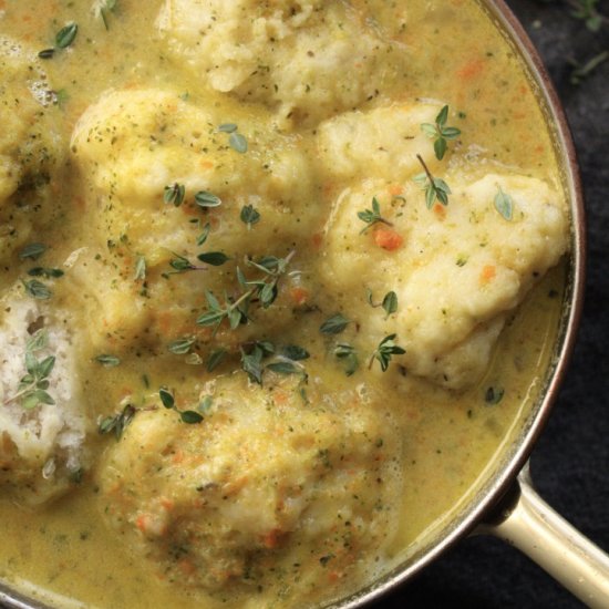 Broccoli Cheddar Dumpling Soup