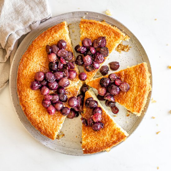 Roasted Grape and Olive Oil Cake