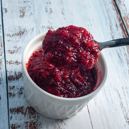 Fresh & Zingy Cranberry Sauce