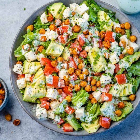 ROASTED CHICKPEA AND AVOCADO SALAD