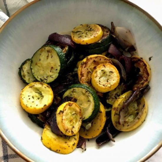 Roasted Summer Squash and Zucchini