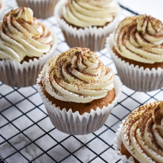 Cappuccino Cupcakes with Milk Icing