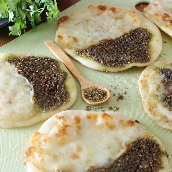 Cheese and Zaater Manakeesh