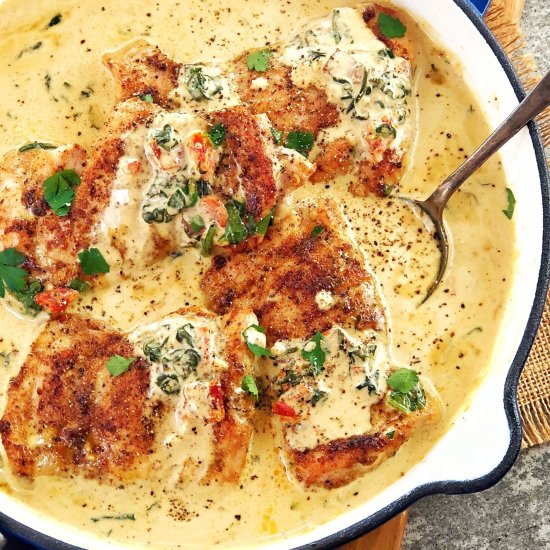 Creamy Tuscan Garlic Chicken Thighs