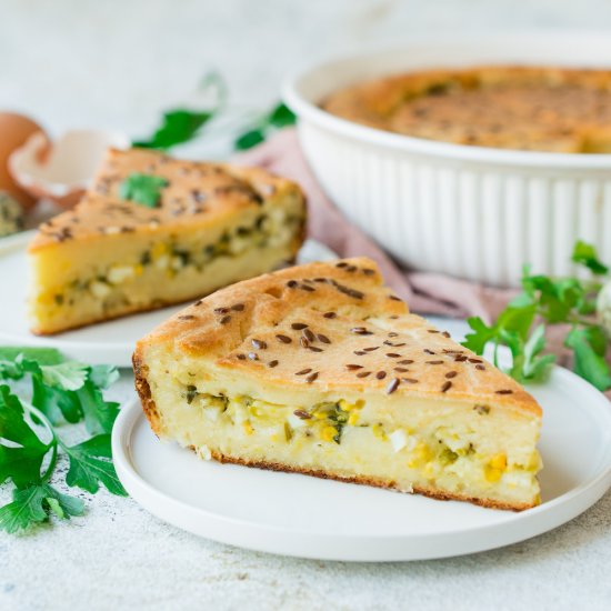 Egg and Spring Onion Pie