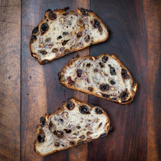 75% Fruit and Nut Sourdough Bread