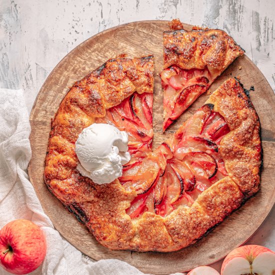 Rose apple galette