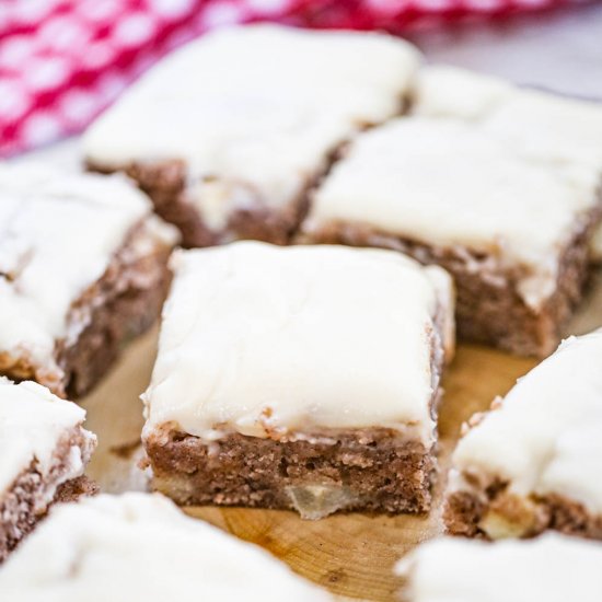 Salted Caramel Apple Snack Cake