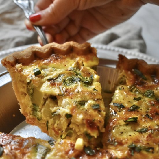 Corn + Zucchini Harvest Quiche