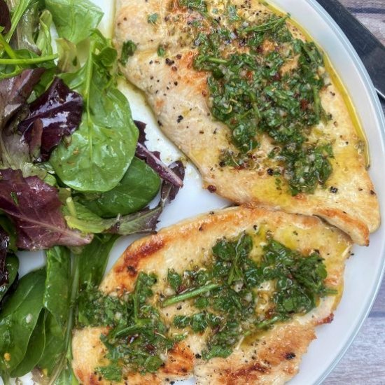 Keto Chimichurri Chicken Cutlets