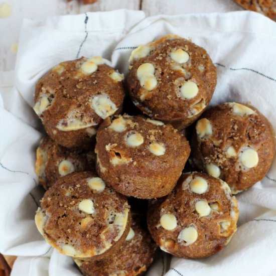 White Chocolate Pumpkin Muffins