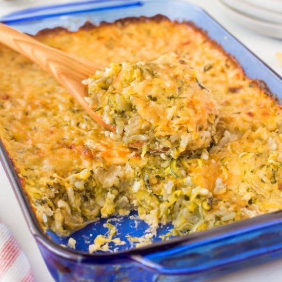 Zucchini Au Gratin with Rice