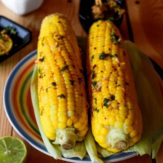 Garlic and butter spiced corn