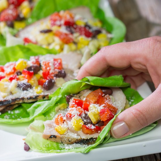 Southwest Pork Lettuce Wraps