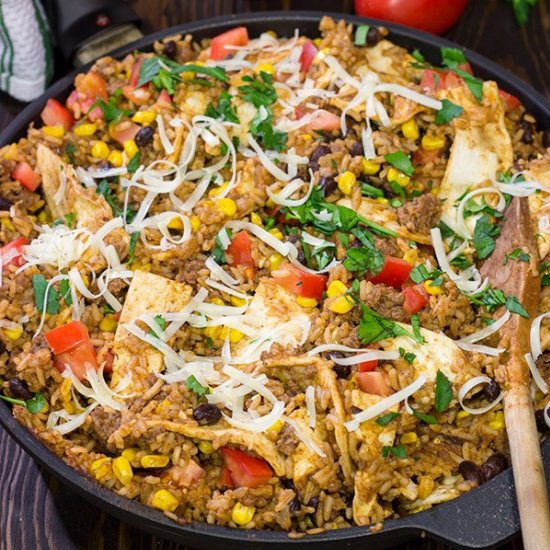 Skillet Beef Burritos