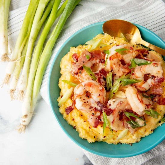 Shrimp and Grits for One