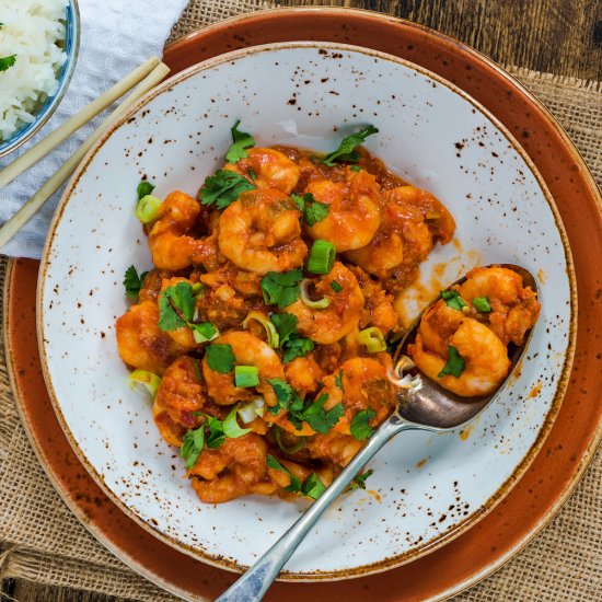 Fiery Hunan Shrimp