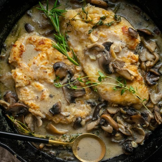 Creamy One Pan Maitake Chicken