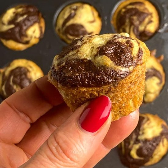 Mini Nutella Banana Muffins