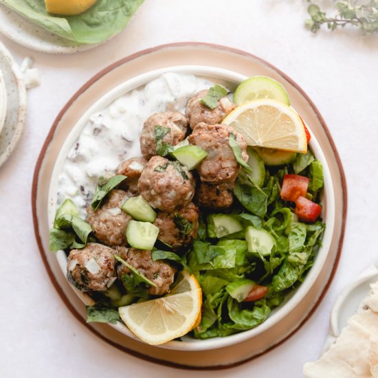 Lemon Basil Greek Meatballs