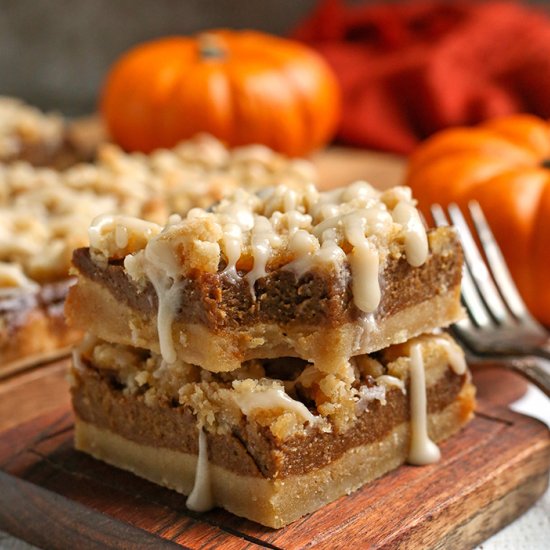 Paleo Vegan Pumpkin Pie Crumb Bars