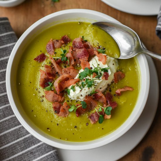 French Split Pea Bacon Soup