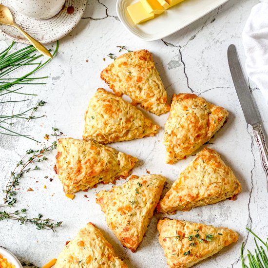 Cheddar Apple Thyme Scones