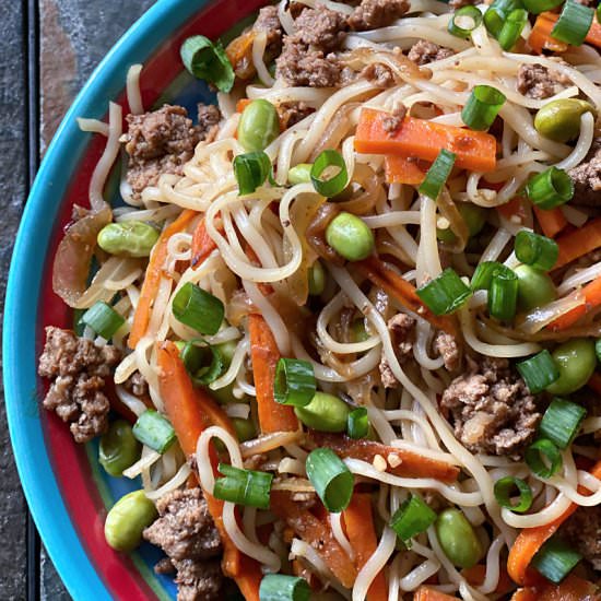 Ground Beef Ramen Noodle Stir Fry