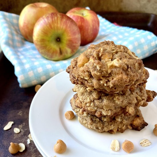 Apple Butterscotch Oatmeal Cookies