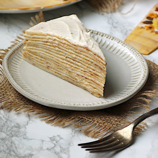 Pumpkin Spice Crepe Cake