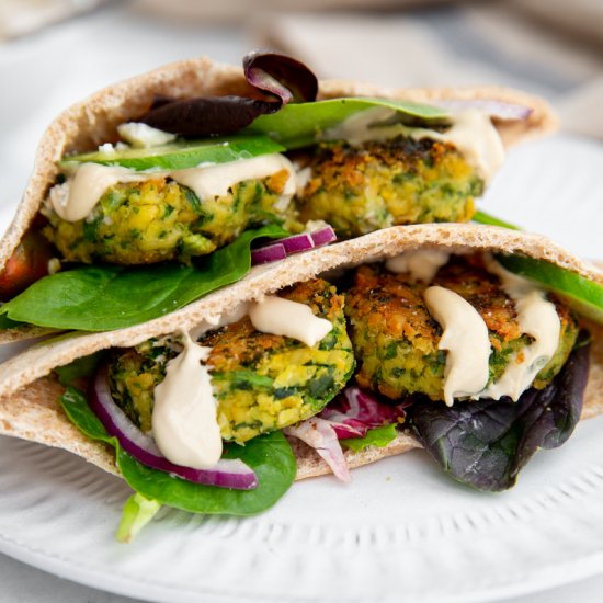 Healthy Pan Fried Falafel