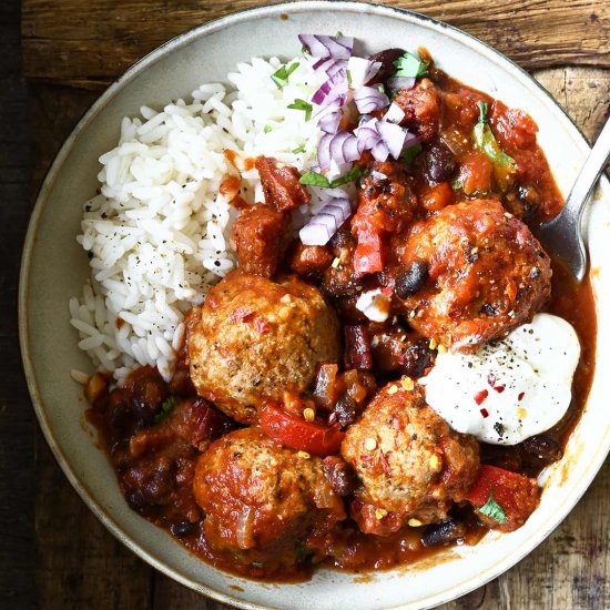 Meatballs in Smoky Tomato Sauce