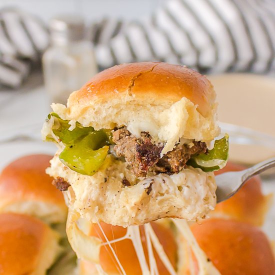 Philly Cheesesteak Sliders