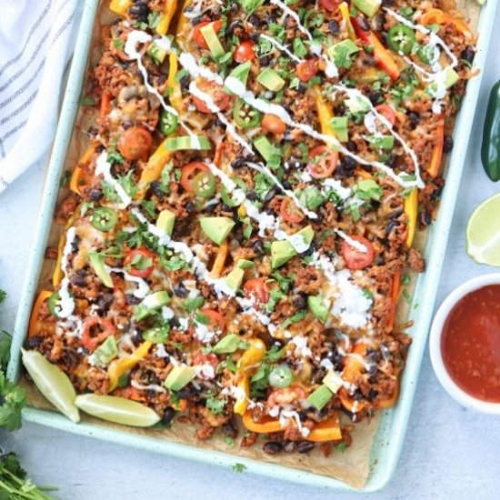 Loaded Mini Pepper Nachos