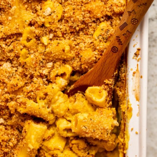 No-Boil Vegan Pumpkin Mac & Cheese