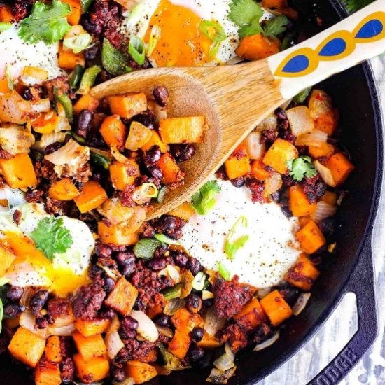 Chorizo Sweet Potato Hash