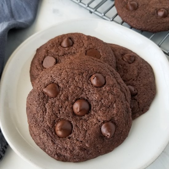 double choc cookies