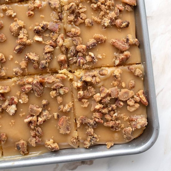 Keto Praline Sheet Cake