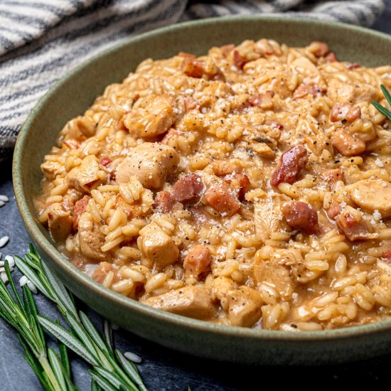 Bacon and Chicken Risotto