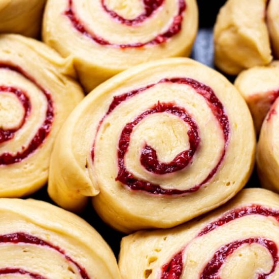 Strawberry Brioche Rolls