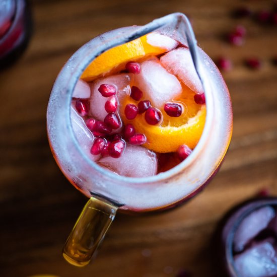 Spiked Pomegranate Party Punch